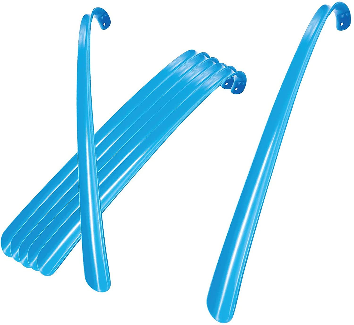 Buy Blue Plastic Long Handled Shoe Horns 16" /w HookEnd