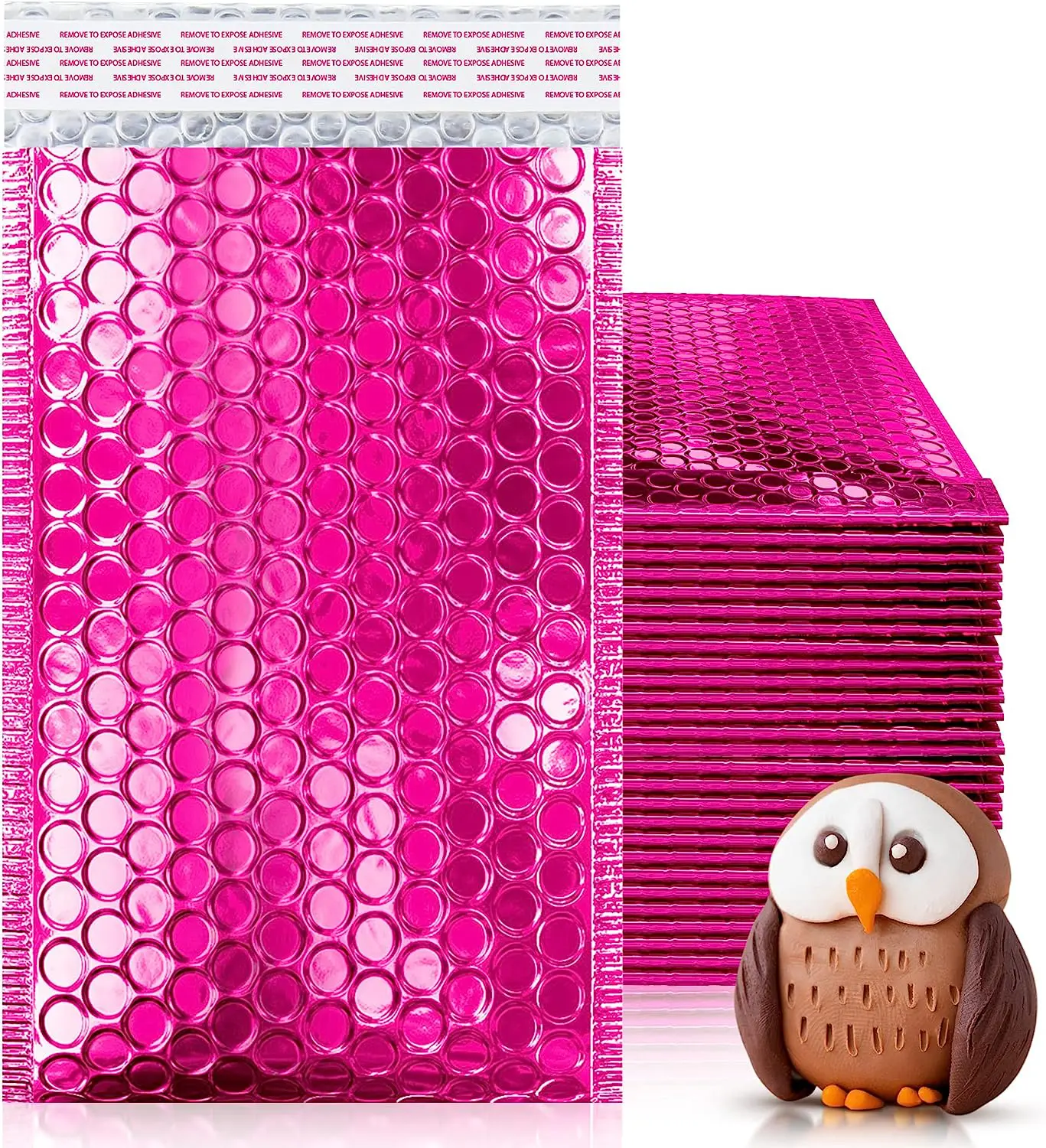 Buy Matte Hot Pink Bubble Mailers 4" x 7" Heavy Style